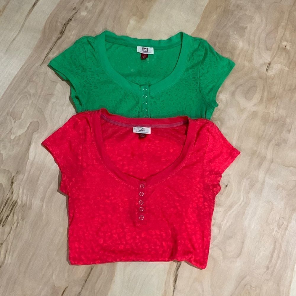 Bundle Green and Hot Pink Tops